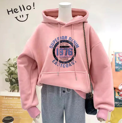 Women's Hooded Sweater - Printed and Versatile Design