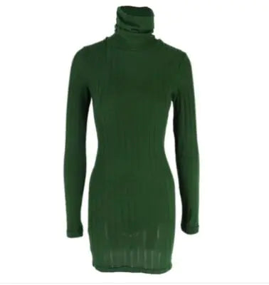 Mini Vestido Negro de Cuello Alto