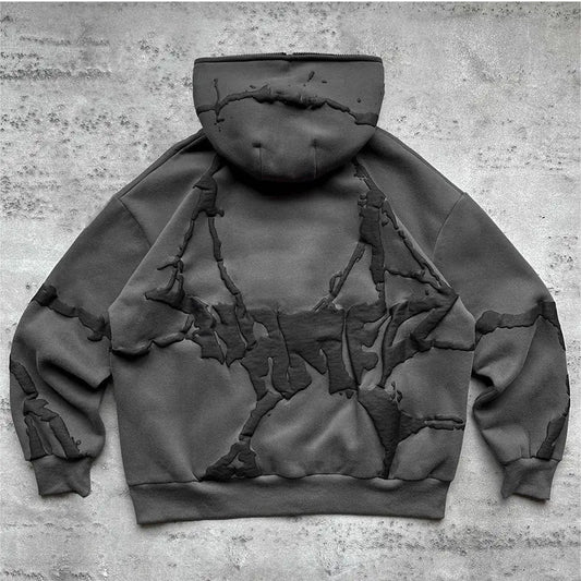Sudadera con Capucha y Cierre Y2K