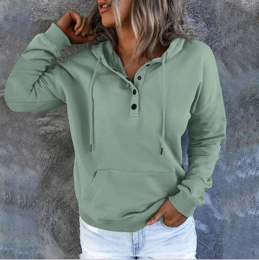 Sudadera con Capucha Casual de Manga Larga