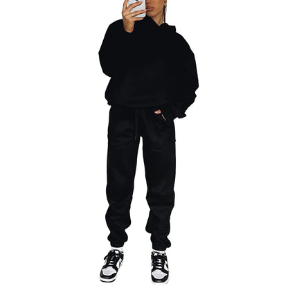 Conjunto de Sudadera con Capucha y Pantalones Largos de Otoño - Invierno