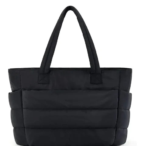 Bolso de Algodón Grande con Cremallera