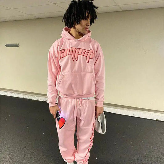Sudadera Y2K con Estampado de Corazón y Letras