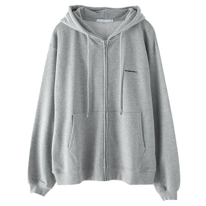 Suéter Cárdigan con Capucha Gris