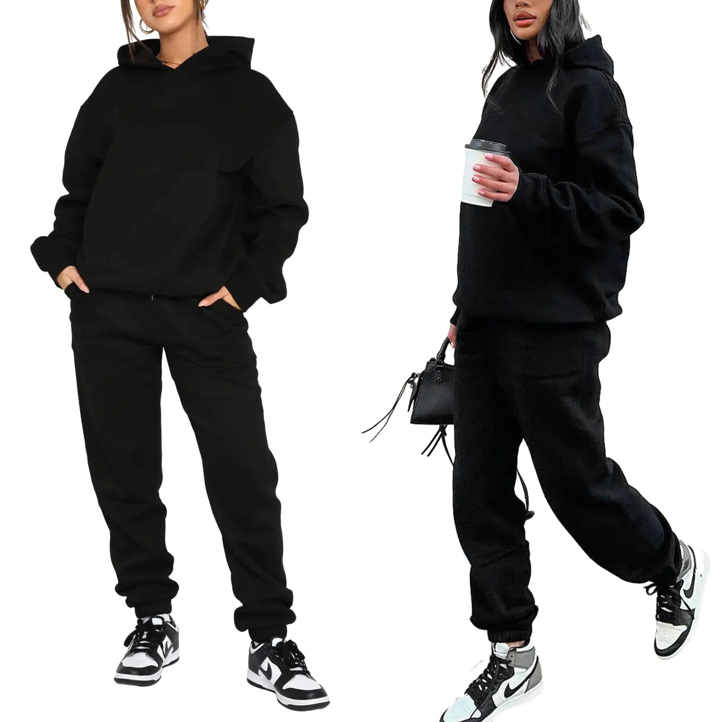 Conjunto de Sudadera con Capucha y Pantalones Largos de Otoño - Invierno
