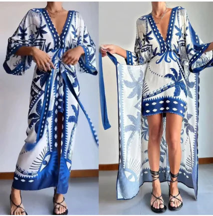 Vestido Largo Floral Suelto - Estampado de Flores Elegante | EIRA