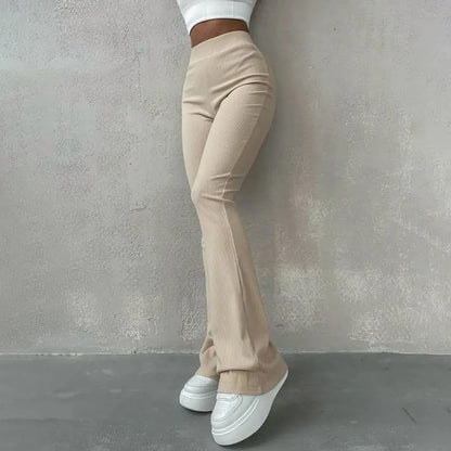 Pantalones Casuales de Cintura Alta para Mujer