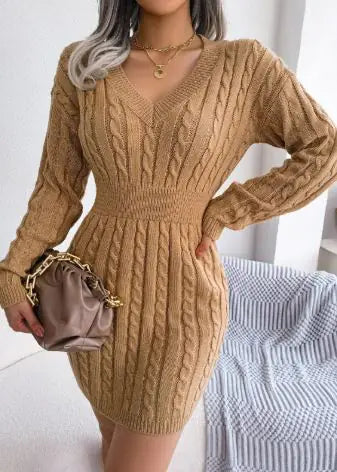 Vestido Bodycon Casual de Manga Larga
