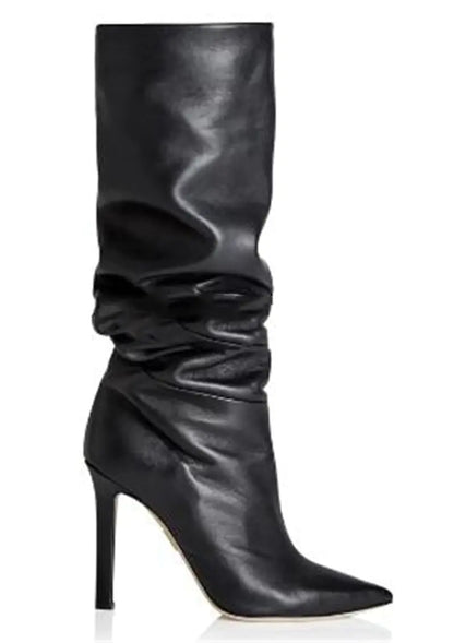 Botas Sobre La Rodilla con Cuña y Estampado de Lichi
