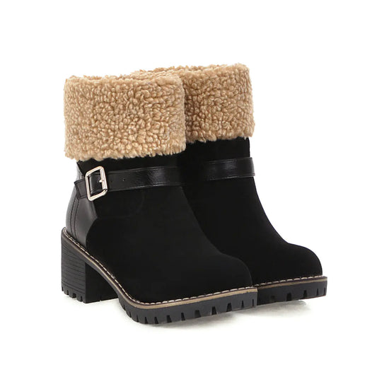 Women's Chic Buckled Short Boots