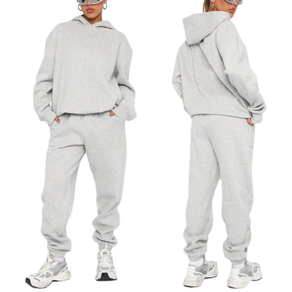 Conjunto de Sudadera con Capucha y Pantalones Largos de Otoño - Invierno