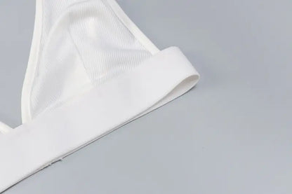 Conjunto de Yoga con Escote en V - Otoño 2 Piezas