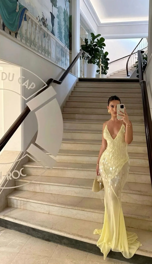 Vestido de Noche Sirena con Lentejuelas
