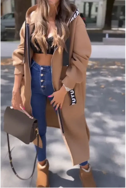 Chaqueta Deportiva con Capucha y Cierre