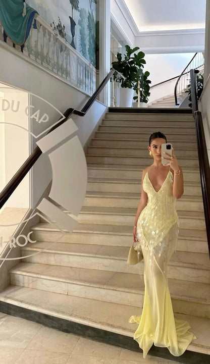 Vestido de Noche Sirena con Lentejuelas