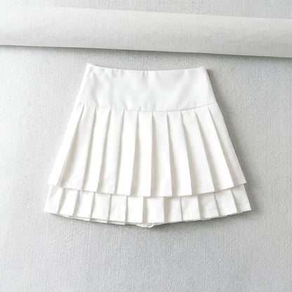 Falda Plisada Doble para Estilo de Moda