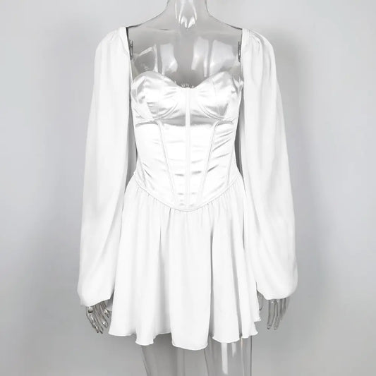 Vestido Ajustado con Mangas de Farol