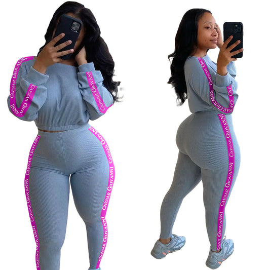 Conjunto Deportivo de Moda Ribeteado