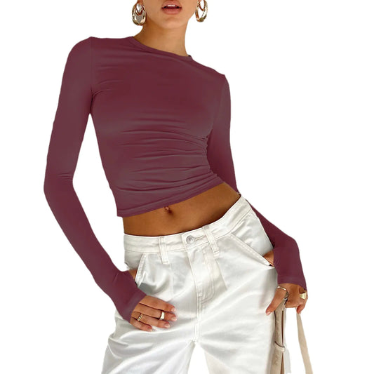Camiseta Brianna de Manga Larga – Corte Ajustado