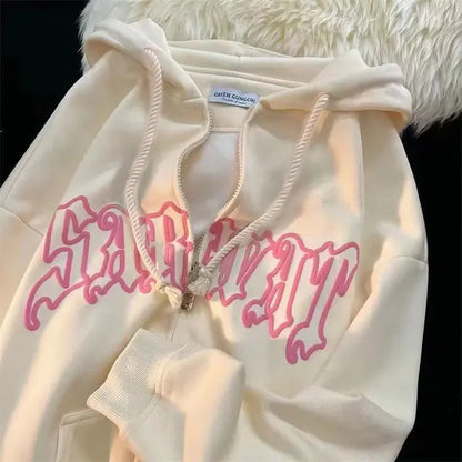 Sudadera Estampada Mujer – Estilo Harajuku Y2K