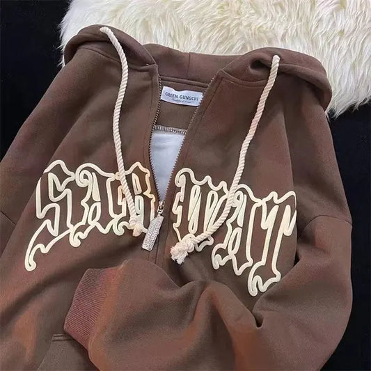 Sudadera Estampada Mujer – Estilo Harajuku Y2K