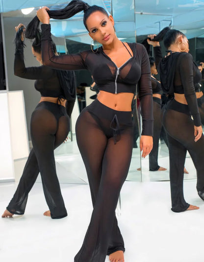 Sheer Mesh Outfit Set