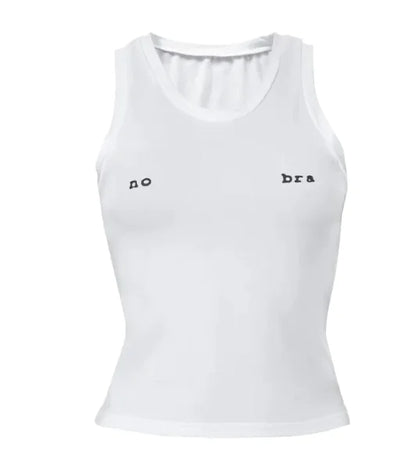 Top Corto de Tirantes con Estampado de Letras