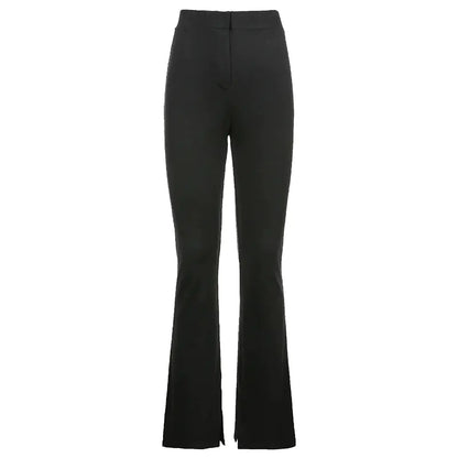 Pantalones Casuales Ajustados de Cintura Alta