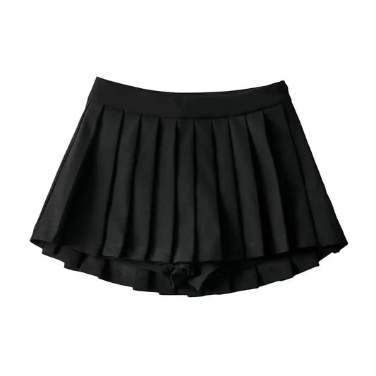 Falda Plisada de Cintura Alta para Mujer