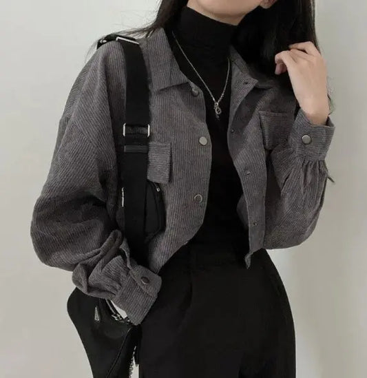 Chaqueta Crop Vintage de Pana
