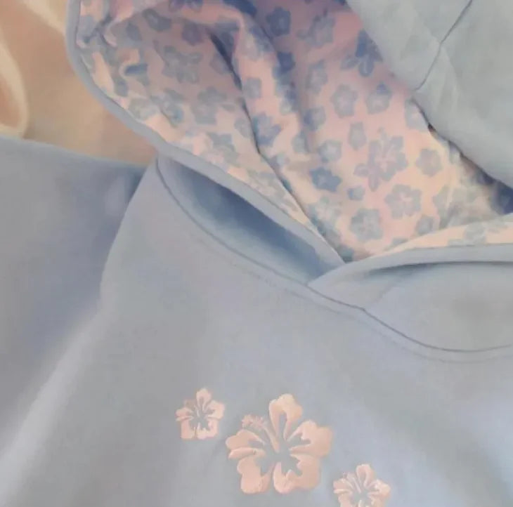 Sudadera con Capucha con Bordado Floral