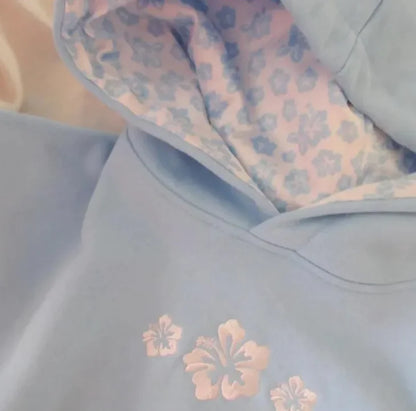 Sudadera con Capucha con Bordado Floral