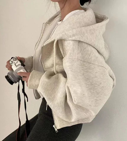 Sudadera con Capucha - Chaqueta Casual con Cremallera
