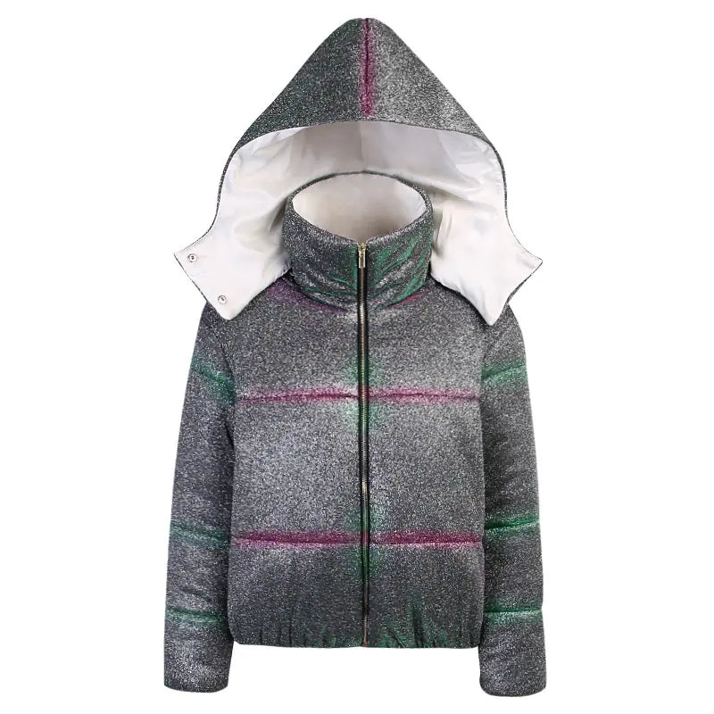 Chaqueta de Algodón con Capucha con Cierre