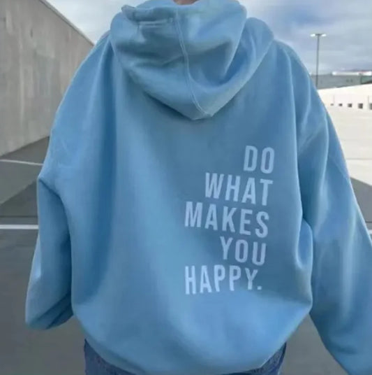 Hoodie Happy Print