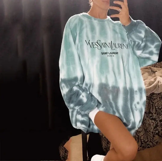 Sudadera con Capucha Estampada Tie-Dye
