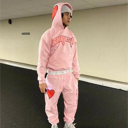 Sudadera Y2K con Estampado de Corazón y Letras