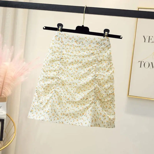 Falda Plisada Bordada con Flores para Mujer