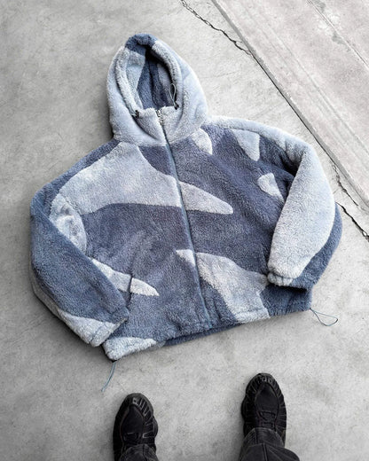 Chaqueta Esponjosa de Lana con Cremallera