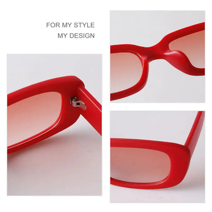Y2K Small Rectangular Candy Tone Sunglasses for All