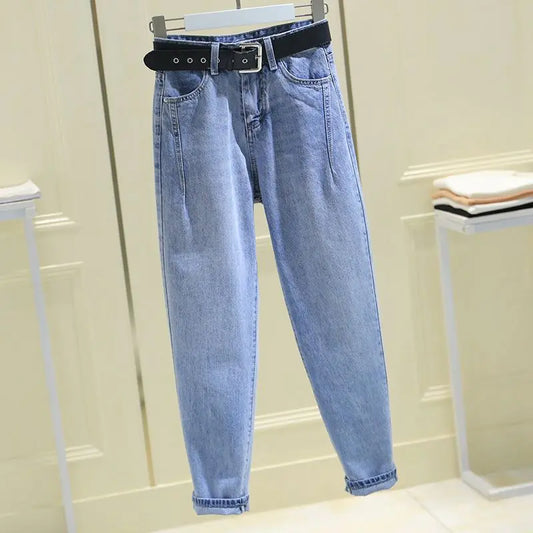 Pantalones Harem Sueltos de Talle Alto y Ajuste Delgado para Mujer