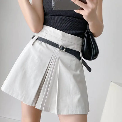 Women's Pleated Solid Color Fashion Skirt