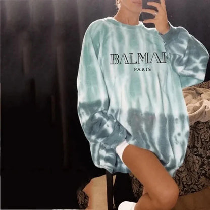 Sudadera con Capucha Estampada Tie-Dye