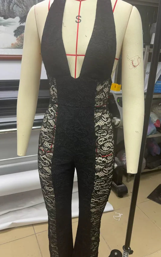 Mono Halter con Escote en V