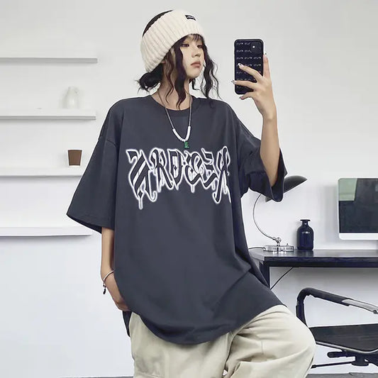 Camiseta Vintage Oversize Manga Corta