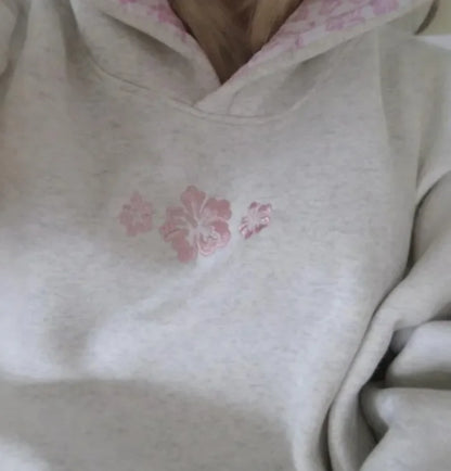 Sudadera con Capucha con Bordado Floral