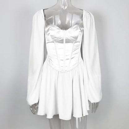 Vestido Ajustado con Mangas de Farol