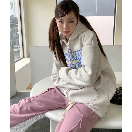Chaqueta de Cárdigan con Capucha de Terciopelo