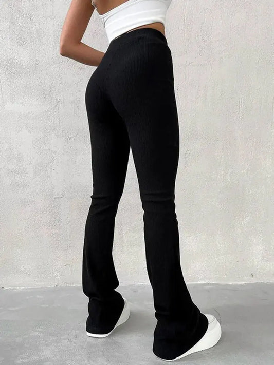 Pantalones Casuales de Cintura Alta para Mujer