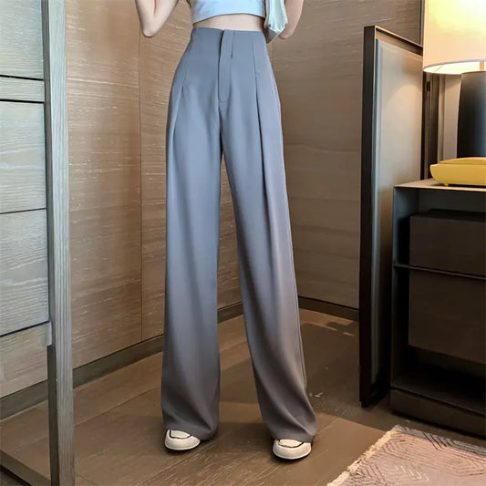 Pantalones Anchos de Cintura Alta Ligeros